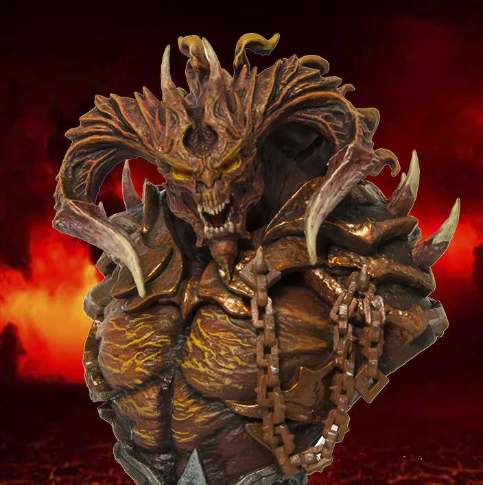 azael pit lord archvillain games resin bust miniature