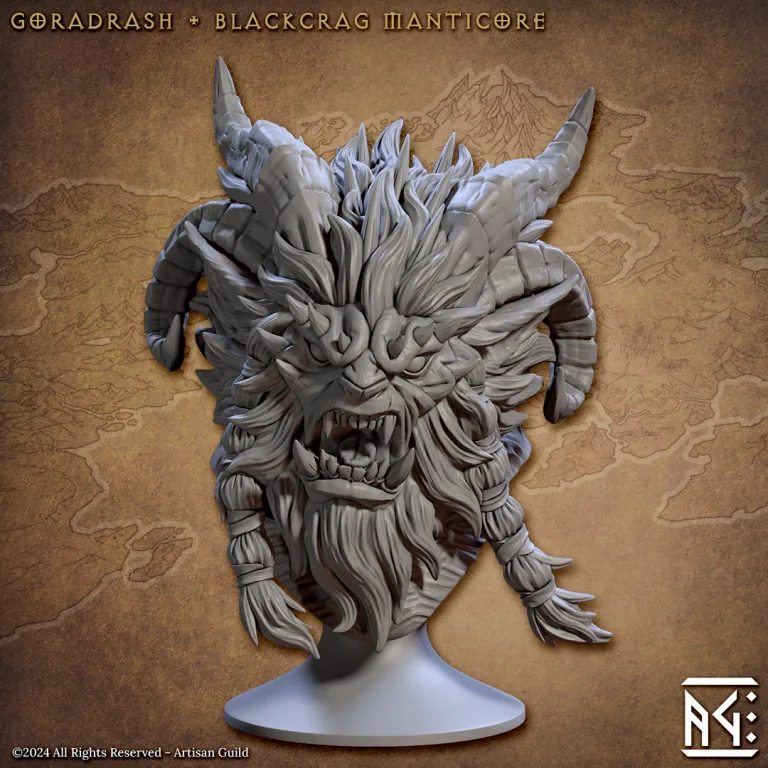 goradrash blackcrag manticore bust artisan guild artg1372 0 2.png