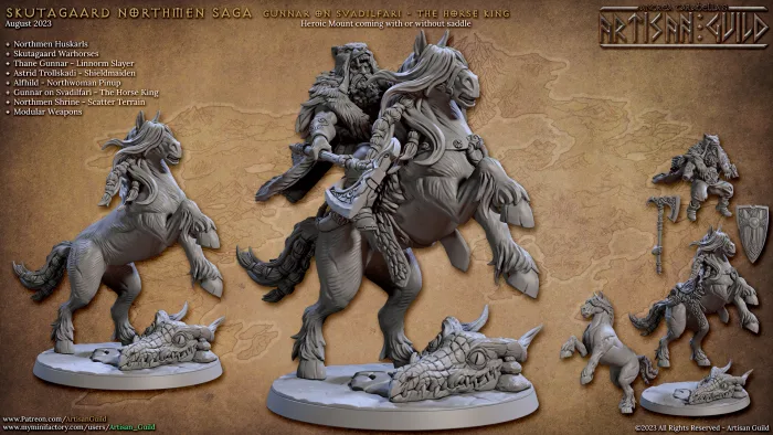 gunnar svadilfari horse king artisan guild artg0728 1.jpg
