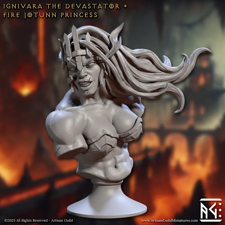 ignivara devastator fire jotun princess bust artisan guild artg1328 0 1.png