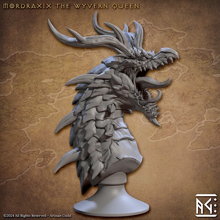 mordraxix wyvern queen bust artisan guild artg1312 0.png