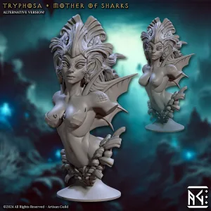 tryphosa mother sharks bust artisan guild artg1320 0 2.png