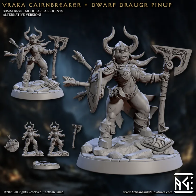 vraka cairnbreaker dwarf draugr pinup artisan guild artg1437 0.png