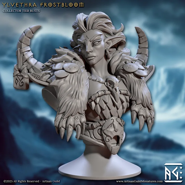 ylvethra frostbloom bust artisan guild artg1273 0 1.png