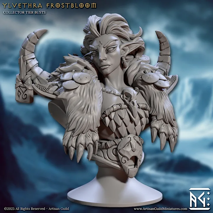 ylvethra frostbloom bust artisan guild artg1273 0.png